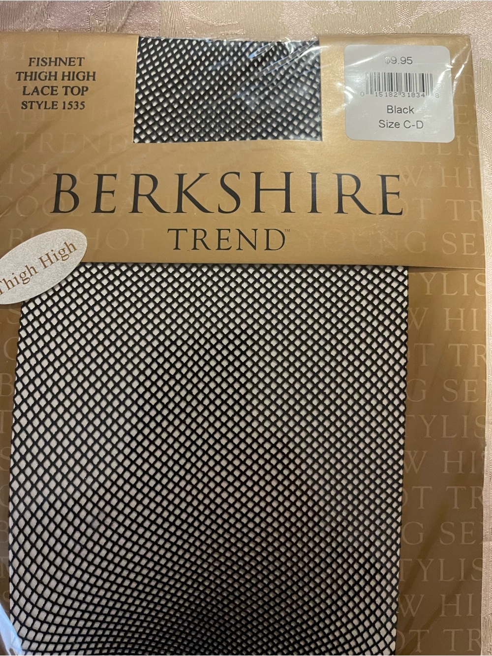 Berkshire Thigh High Fishnet Lace Top Stockings
